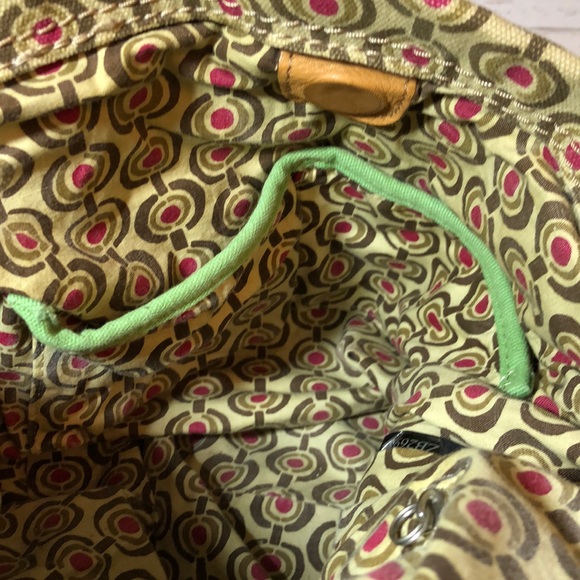 Fossil Floral Canvas Handbag w/ Leather Trim - Picture 5 of 8